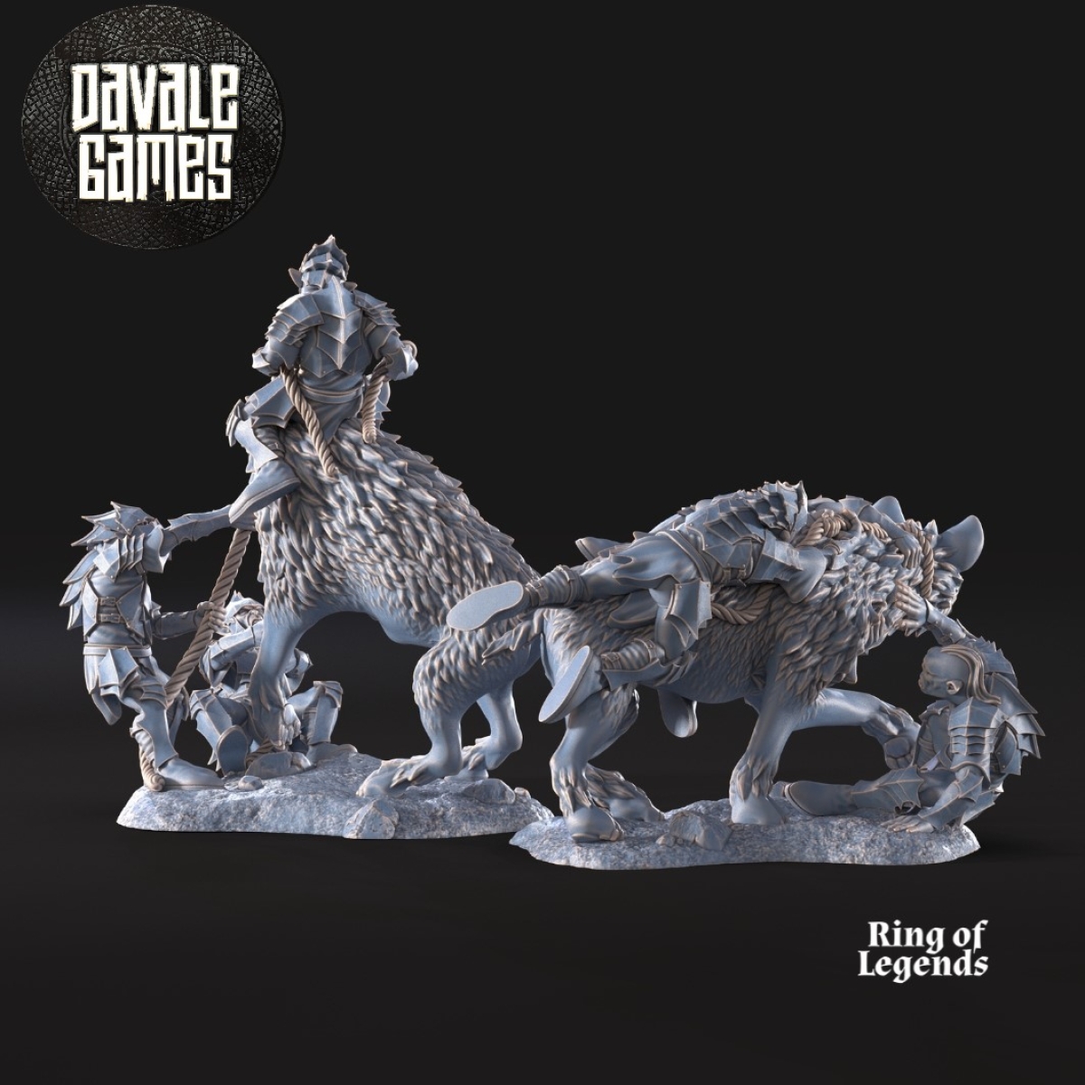 Goblins of the Cave: 2x Wolf riders
